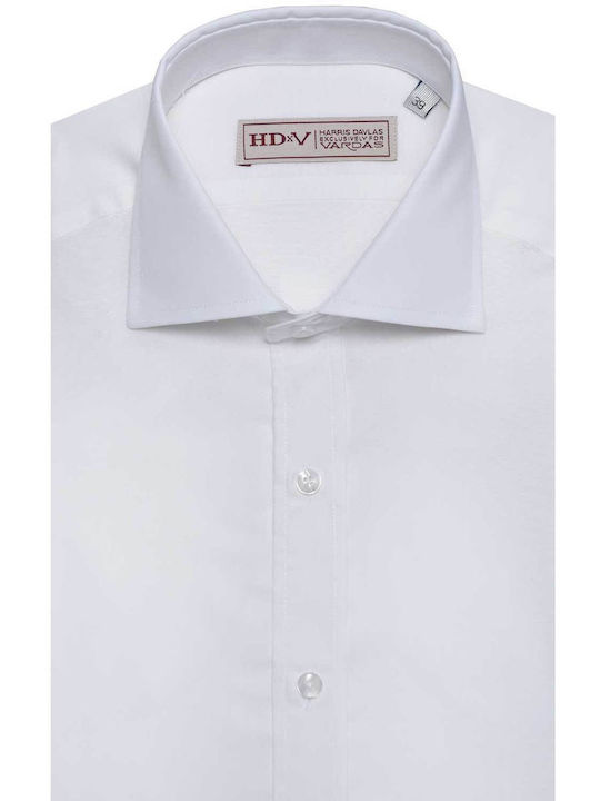 HD x Vardas Slim Fit Shirt HD X Vardas White Cotton Monochrome ALL DAY