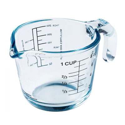 San Ignacio Glass Kitchen Measuring Cup Mediterraneo 250ml 1pcs