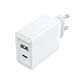 Vention Φορτιστής Χωρίς Καλώδιο με Θύρα USB-A και Θύρα USB-C 20W Power Delivery / Quick Charge 3.0 Λευκός (FBBW0-EU)