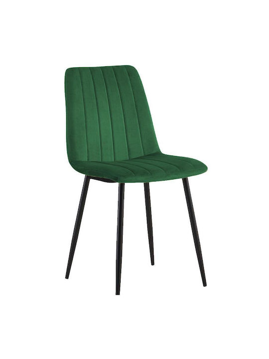 Dining Room Fabric Chair Green 44x55x86cm