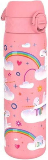 Ion8 Unicorn Rainbow Παιδικό Παγούρι Θερμός Μονόκερος Πλαστικό Non Spill Ροζ 500ml