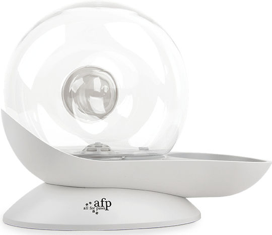 All For Paws Snail Automatic Waterer / Fountain made of ABS Plastic for Dog & Cat with Base 2.8lt in White Color