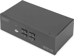 Digitus 4-Port Dual-Display 4K HDMI DS-12883 Comutator KVM și de date