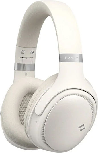Havit H630BT Ασύρματα / Ενσύρματα Over Ear Ακουστικά με 36 ώρες Λειτουργίας Beige