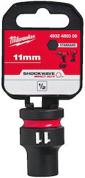 Milwaukee Shockwave Καρυδάκι Αέρος Εξάγωνο με Καρέ Υποδοχής 1/2" Διάμετρος 11mm