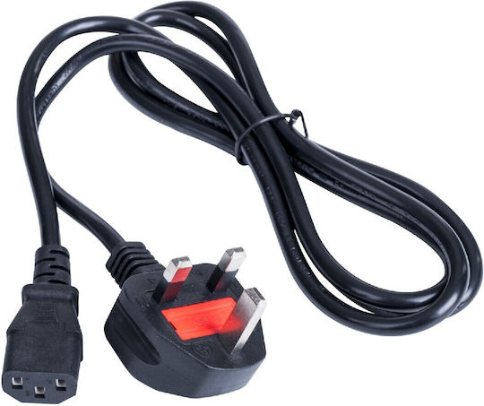 Akyga Schuko - IEC C13 Cable 1.5m Μαύρο AK-AG-01A
