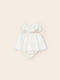 Mayoral Kids Dress Set with Accessories Tulle Short Sleeve Ecru