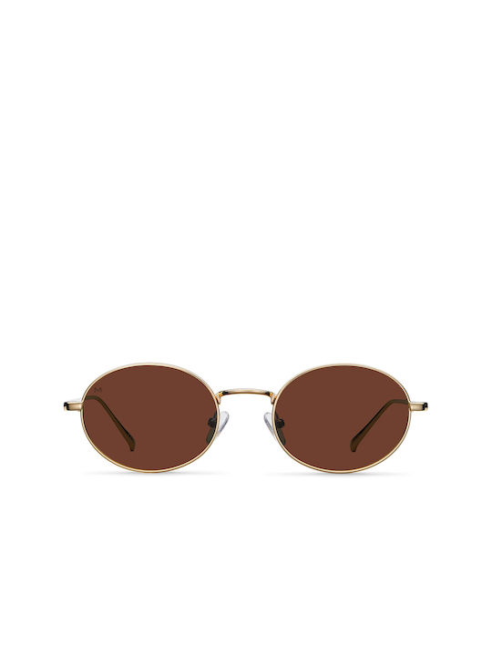 Meller Oni Sunglasses with Gold Metal Frame and Brown Polarized Lens ONI-GOLDKAKAO
