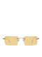 Meller Rufaro Unisex Sonnenbrille mit Gold Metall Gestell und Gelb Linse RU-GOLDYELLOW