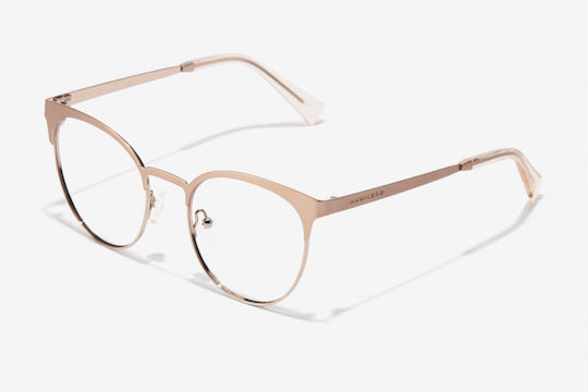 Hawkers Margaux Women's Metal Blue Light Blocking Glasses Rose Gold