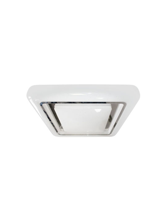 Milagro Cameron Μοντέρνα Μεταλλική Πλαφονιέρα Οροφής με Ενσωματωμένο LED σε Λευκό χρώμα 43cm
