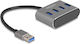 DeLock Hub 4 Porturi USB 3.2 cu Conectare USB-A Gri