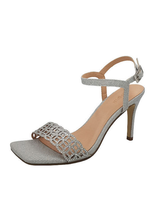 Sandals with Strass Silver