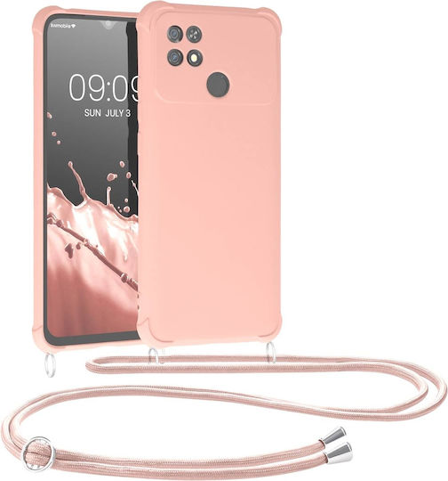KWmobile Back Cover Σιλικόνης με Λουράκι Mother Of Pearl (Poco C40)