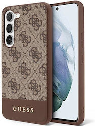 Guess 4G Bottom Sprite Back Cover Πλαστικό / Υφασμάτινο Καφέ (Galaxy S23+)