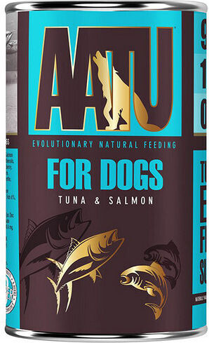 AATU Wet Dog Food Cans with Salmon and Tuna Fish Grain-Free 400g