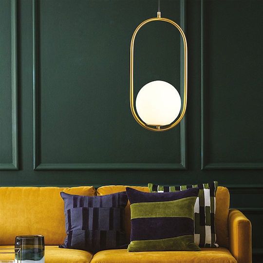 Eurolamp Adjustable Pendant Light Gold with Socket E27 20x20x40cm