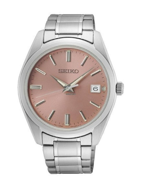 Seiko Classic Ανδρικό Ρολόι Μπαταρίας με Μεταλλικό Μπρασελέ Sapphire