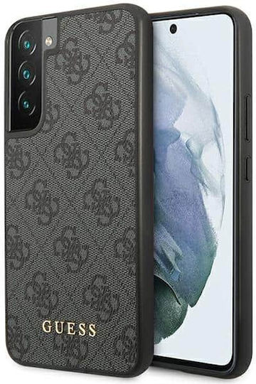 Guess 4G Metal Logo Back Cover Synthetic Leather / Plastic Gray (Galaxy S23)