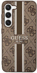 Guess 4G Printed Stripe Umschlag Rückseite Kunststoff / Stoff Braun (Galaxy S23) GUHCS23SP4RPSW