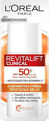 L'Oreal Paris Revitalift Clinical Blemishes , Moisturizing & Brightening Day Cream Suitable for All Skin Types with Vitamin C 50SPF 50ml