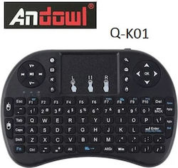 Andowl Q-K01 Ασύρματο Πληκτρολόγιο με Touchpad Αγγλικό US