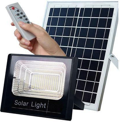 GDPLUS Στεγανός Ηλιακός Προβολέας LED 25W Ψυχρό Λευκό 6500K με Αισθητήρα Κίνησης και Τηλεχειριστήριο IP67