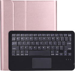 Touch Pad Flip Cover Piele artificială cu Tastatură Engleză SUA Rose Gold (iPad Air 2019 / iPad Pro 2017 10.5" - iPad Air 2019 / iPad Pro 2017 10.5")
