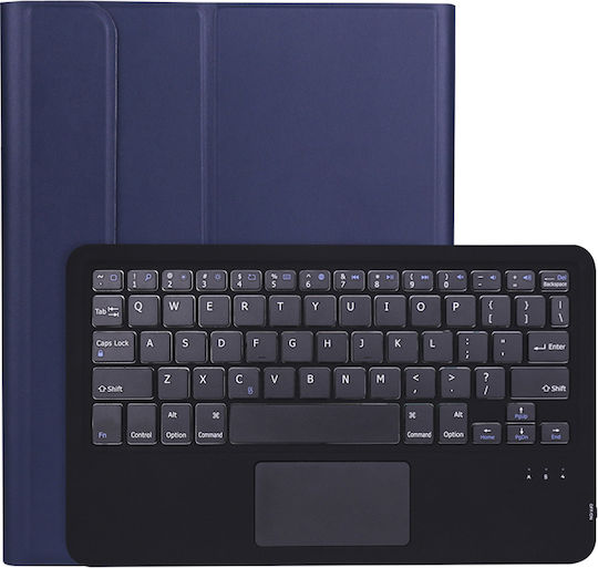 Touch Pad Flip Cover with Keyboard in English US Blue for iPad Pro 2018 11" / iPad Pro 2020 11" / iPad Pro 2021 11"