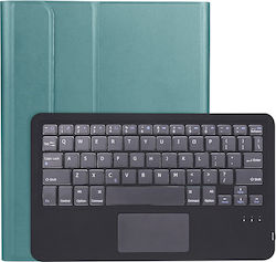 Touch Pad Klappdeckel Synthetisches Leder mit Tastatur Englisch US Dark Green (iPad Pro 2018 11" / iPad Pro 2020 11" / iPad Pro 2021 11")