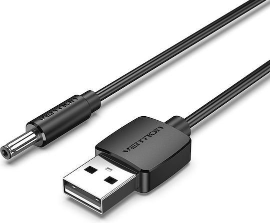 Vention USB 2.0 Кабел USB-A мъжки - DC Черен 1.5м CEXBG