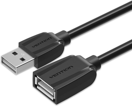 Vention USB 2.0 Cable USB-A male - USB-A female Μαύρο 5m (VAS-A44-B500)