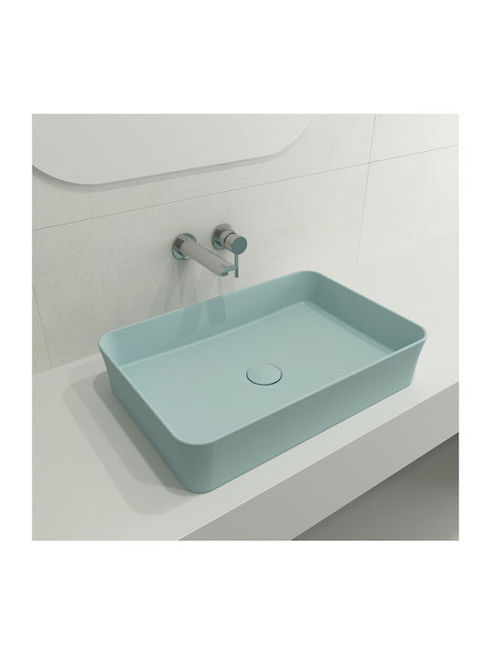 Bocchi Sottile Countertop Sink Porcelain 54.8x37.2x11.5cm Matt Ice Slim Line