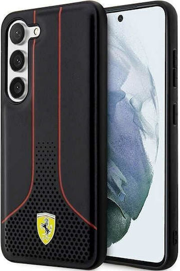 Ferrari Perforated Back Cover Πλαστικό / Σιλικόνης Μαύρο (Galaxy S23)