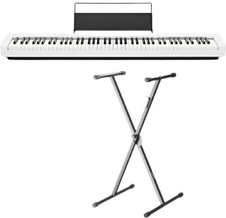 Casio Ηλεκτρικό Stage Πιάνο CDP-S110 Base Set με 88 Βαρυκεντρισμένα Πλήκτρα και Σύνδεση με Ακουστικά και Υπολογιστή White