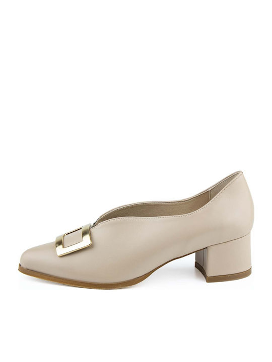 Ragazza Leather Beige Heels
