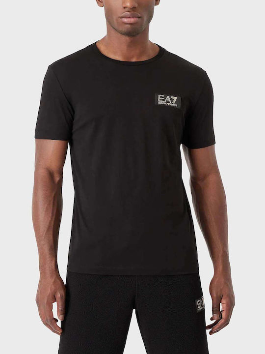 Emporio Armani Ανδρικό T-shirt Μαύρο με Λογότυπο