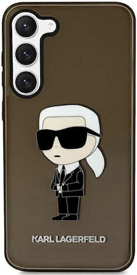 Karl Lagerfeld Ikonik Karl Lagerfeld Back Cover Plastic / Silicon Negru (Galaxy S23)