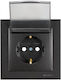 Mono Electric Despina Power Socket Black 1pcs