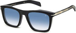 David Beckham Sunglasses Μαύρα with Acetate Frame & Blue Lens