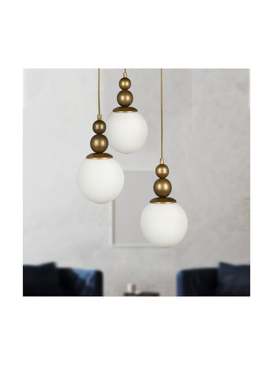 Megapap Latona Pendant Light Gold with Socket E...
