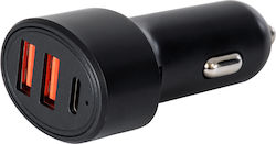 GloboStar Auto-Ladegerät mit Anschlüssen 2xUSB-A 1xType-C GloboStar Auto-Ladegerät mit Anschlüssen 2xUSB-A 1xType-C