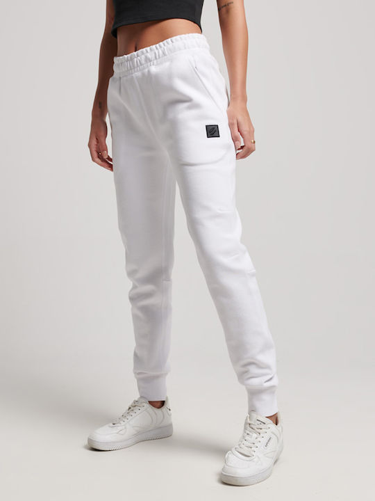 Code Tech Ψηλόμεσο Παντελόνι Φόρμας με Λάστιχο Brilliant White