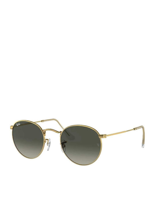 Ray Ban Round Metal Unisex Sunglasses with Gold...