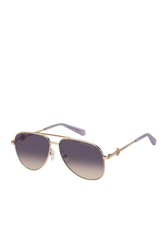 Marc Jacobs Women's Sunglasses with Gold Metal Frame and Purple Gradient Lens MARC 653/S HZJFF
