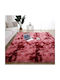 My Home Luxury Anti-slip Rug Rectangular Shaggy Red