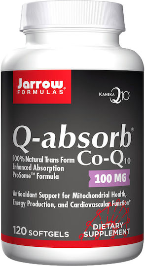 Jarrow Formulas Q-Absorb CoQ10 χωρίς Γλουτένη 100mg 120 μαλακές κάψουλες