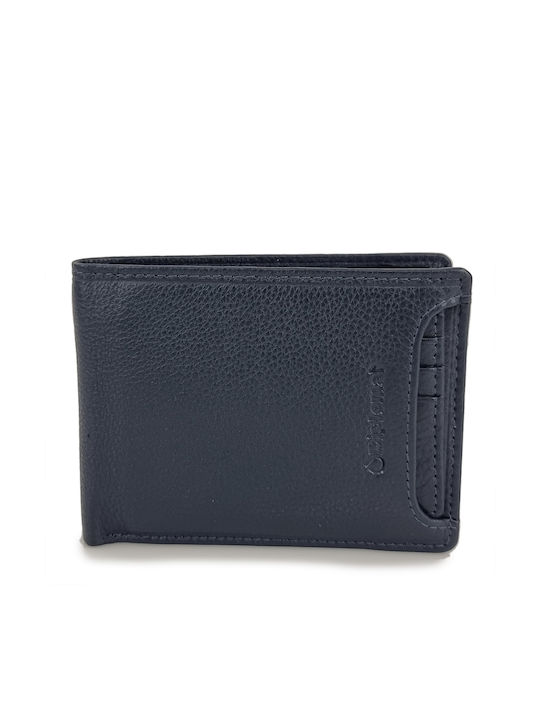 Diplomat Men's Leather Card Wallet Blue