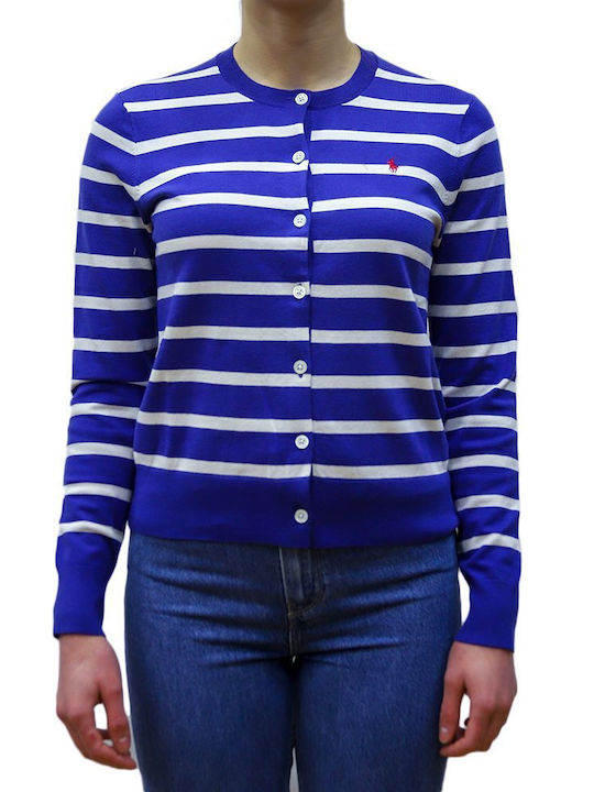 Ralph Lauren Γυναικεία Ζακέτα με Κουμπιά Royal Navy Stripe