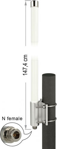 DeLock Lora Εξωτερική Κεραία WiFi Πανκατευθυντική 8dBi με σύνδεση N-connector